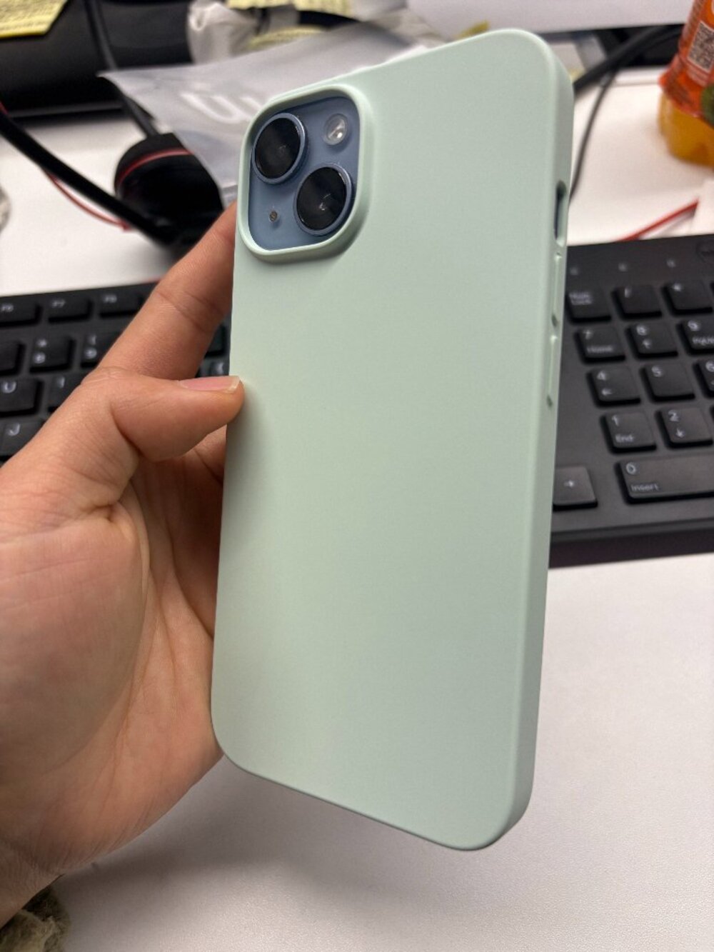 Sage Green Liquid Silicone Phone Case | Soft & Slim